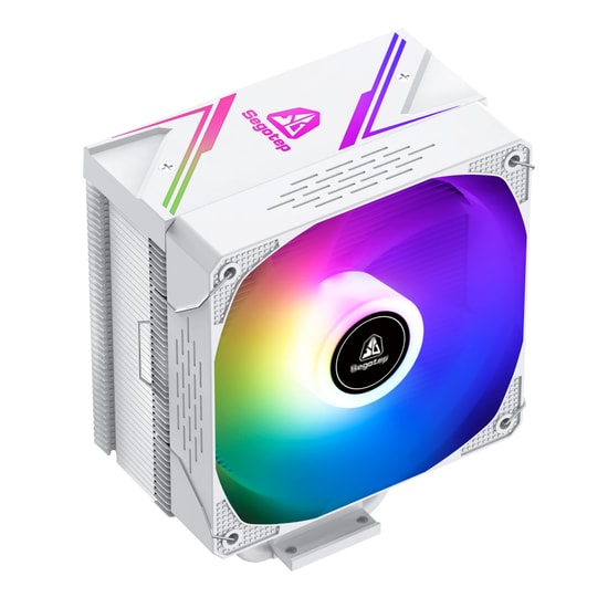 Segotep Lumos G6 Beyaz 120mm İşlemci Hava Soğutucu (LUMOS-G6-BEYAZ-120MM) - 180W TDP, 6 Isı Borusu, ARGB, 1800 RPM