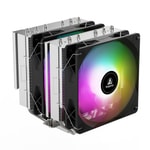 Segotep FZ6 Pro Siyah 2x120mm İşlemci Hava Soğutucu (FZ6-PRO-SIYAH-2X120MM-ARGB) - 260W TDP, LGA 1851/1700, AM5 Uyumlu