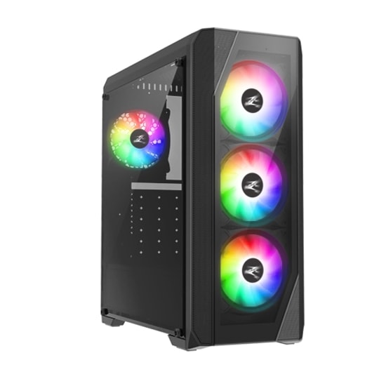 Zalman N5TF 600W ATX Mid Tower Kasa - 4x RGB Fan, Temperli Cam, 2x USB 2.0, 1x USB 3.0, 7 PCI Yuvası, Siyah