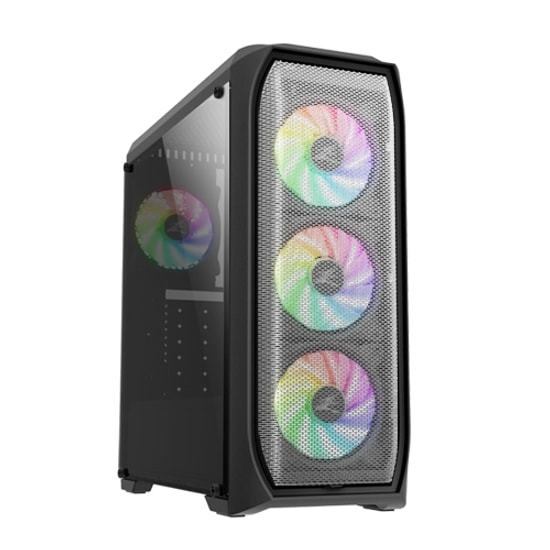 Zalman N5MF 600W Mid Tower Kasa - 4x RGB Fan, Mesh Panel, ATX, 2x USB 2.0, 1x USB 3.0, 365mm GPU Desteği, Siyah