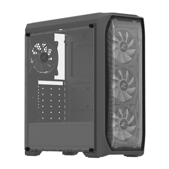 Zalman N5MF 600W Mid Tower Kasa - 4x RGB Fan, Mesh Panel, ATX, 2x USB 2.0, 1x USB 3.0, 365mm GPU Desteği, Siyah