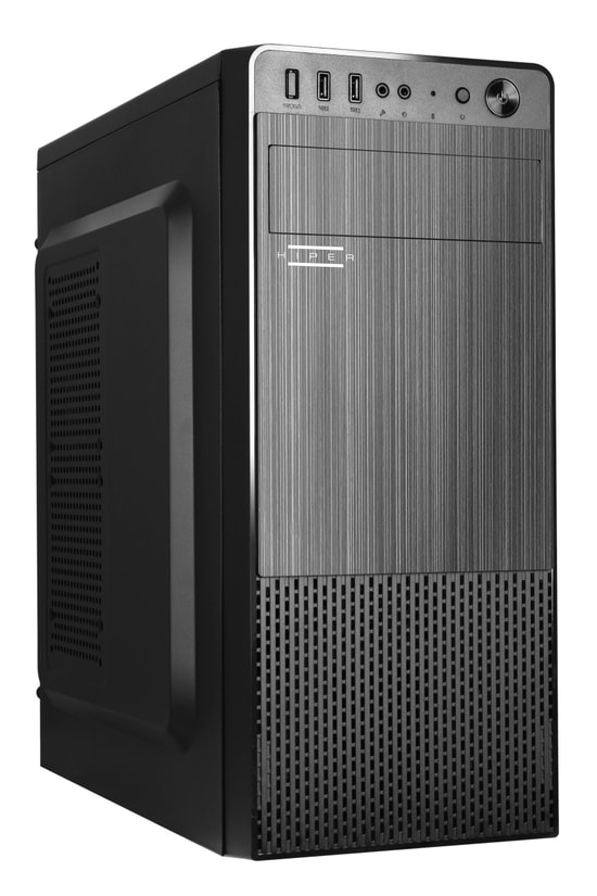 Hiper K-740 350W ATX Mini Tower Siyah Bilgisayar Kasası - 12cm Fan, 2x USB 2.0, 2.5"-3.5" Disk Yuvası, Üst PSU Konumu