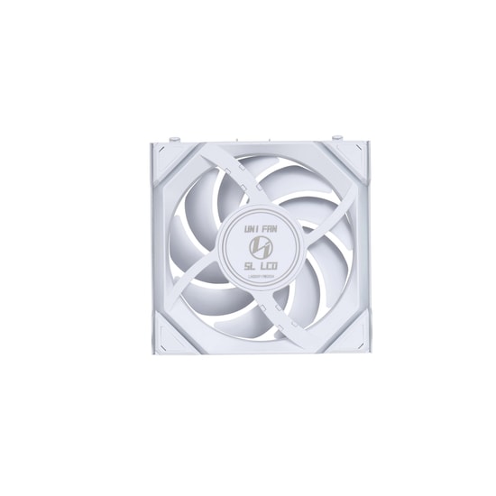 Lian Li UNI FAN Reverse SL Wireless LCD Beyaz Kasa Fanı (G99.12RSLLCD1W3W.00) - 3'lü Paket, 120mm, ARGB, 1900 RPM, PWM
