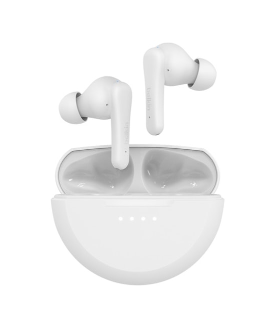 Belkin SoundForm Rhythm (AUC012BTWH) TWS Beyaz Kulaklık - Bluetooth 5.3, 8 Saat Kullanım, Mikrofonlu, Stereo Ses