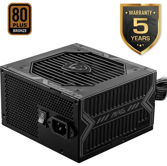 MSI MAG A650BN PCIE5 650W 80+ Bronze Güç Kaynağı - ATX 3.1, PCIe 5.1, 120mm Fan, Aktif PFC Power Supply Güç Kaynağı