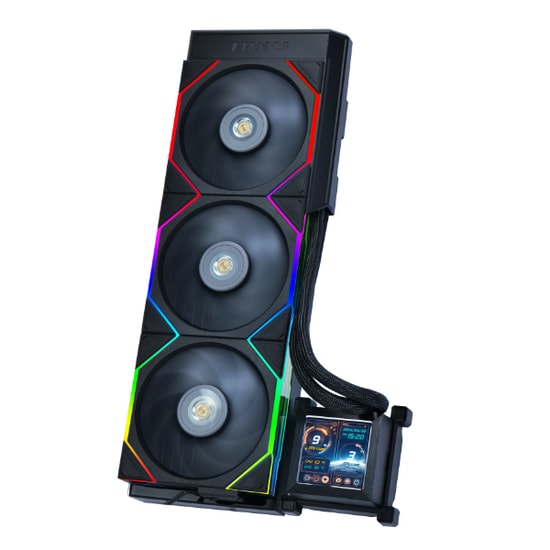 Lian Li Hydro-Shift LCD 360 Siyah Sıvı Soğutucu (G89.GHSLCD36NB.00) - LCD Ekranlı, 360mm Radyatör, Fansız Tasarım