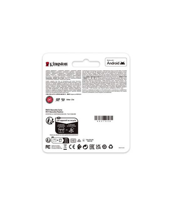 Kingston 64GB Canvas Go Plus SDXC (SDG4/64GB) - 200MB/s Okuma, 160MB/s Yazma, C10, UHS-I, U3, V30, 4K Video Hafıza Kartı