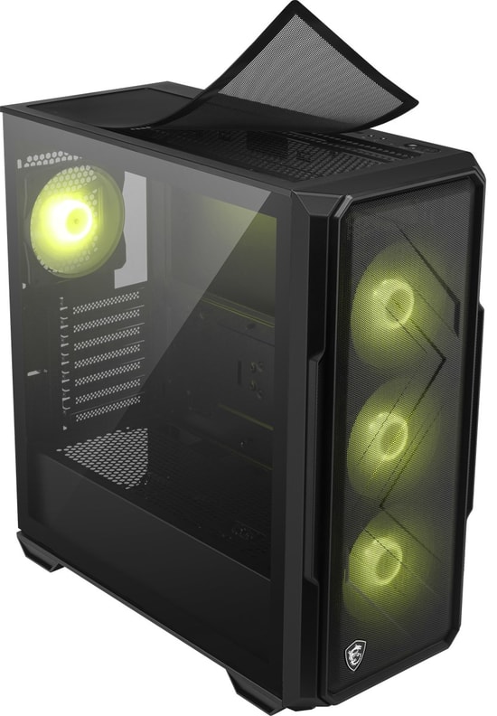 MSI MAG FORGE 150A B65 Temperli Cam 4x120mm Auto RGB Fan 650W Bronz ATX Gaming Bilgisayar Kasası - Güç Kaynağı Dahil