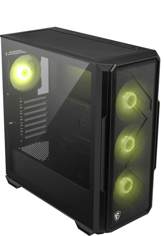 MSI MAG FORGE 150A B65 Temperli Cam 4x120mm Auto RGB Fan 650W Bronz ATX Gaming Bilgisayar Kasası - Güç Kaynağı Dahil