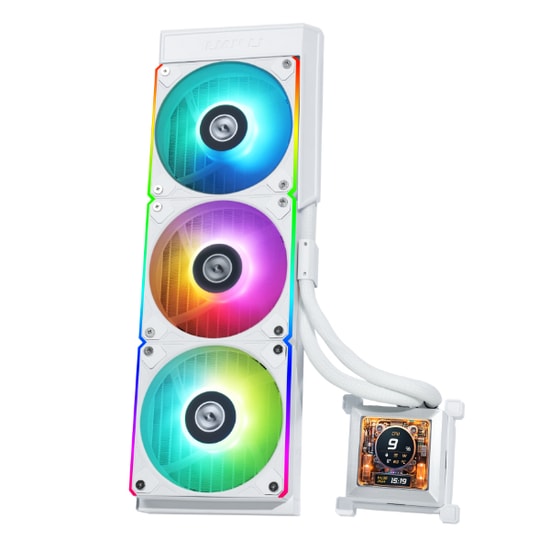 Lian Li Hydro-Shift LCD 360 Beyaz Sıvı Soğutucu (G89.GHSLCD36NW.00) - LCD Ekran, 360mm Radyatör, Fansız Tasarım