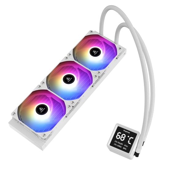 Segotep BeAced 360 ARGB Beyaz İşlemci Sıvı Soğutucu (BEACED-360-ARGB-BEYAZ-SIVI-SOGUTUCU) - 3.4" LCD, 320W TDP, AM5