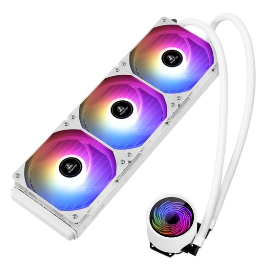 Segotep BeVere 360 ARGB Beyaz İşlemci Sıvı Soğutucu (BEVERE-360-ARGB-BEYAZ-SIVI-SOGUTUCU) - 300W TDP, 83.8 CFM, AM5