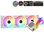 Gamepower Skadi Square 360 ARGB Beyaz Sıvı Soğutucu (SKADI-SQUARE-360-ARGB-WHITE-RGB-PIPE) - 300W TDP, RGB Hortum