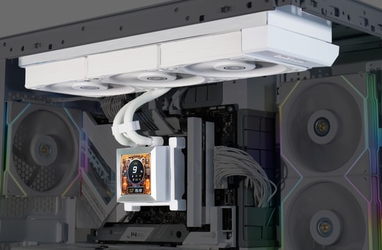 Lian Li Hydro-Shift LCD 360 Beyaz Sıvı Soğutucu (G89.GHSLCD36SW.00) - 3x120mm Fan, 2.88 inç LCD Ekran, 360mm Radyatör