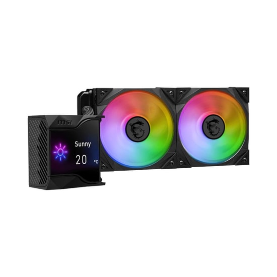 MSI MPG Coreliquid D240 240mm ARGB Siyah İşlemci Sıvı Soğutucu - 2x120mm PWM Fan, 77.4 CFM Hava Akışı, LGA1700 AM5 Uyuml