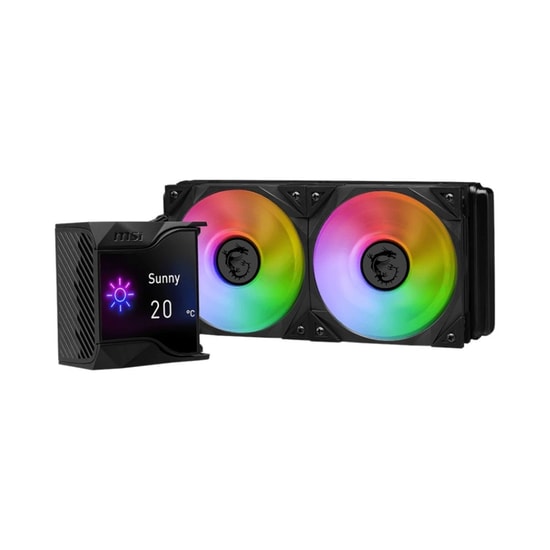 MSI MPG Coreliquid D240 240mm ARGB Siyah İşlemci Sıvı Soğutucu - 2x120mm PWM Fan, 77.4 CFM Hava Akışı, LGA1700 AM5 Uyuml