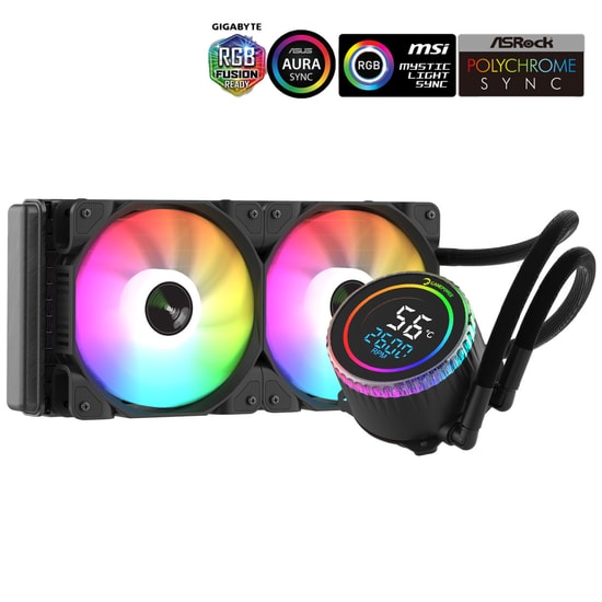 Gamepower Skadi Round 240 ARGB Sıvı Soğutucu (SKADI-ROUND-240-ARGB-SIVI-SOGUTUCU) - 2x120mm PWM, AM5 ve LGA1700 Uyumlu