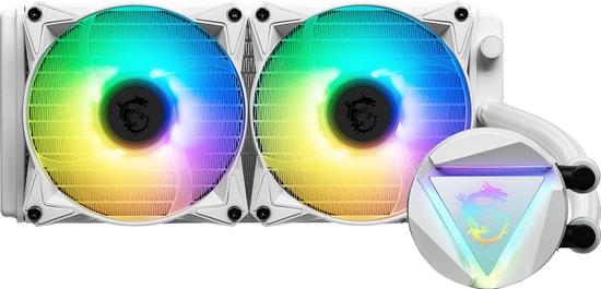 MSI MAG CORELIQUID 240R V2 WHITE Beyaz Sıvı İşlemci Soğutucu - 2x120mm ARGB Fan, 78.73 CFM, 2.39 mmH2O, 2000 RPM Fan