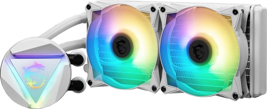 MSI MAG CORELIQUID 240R V2 WHITE Beyaz Sıvı İşlemci Soğutucu - 2x120mm ARGB Fan, 78.73 CFM, 2.39 mmH2O, 2000 RPM Fan