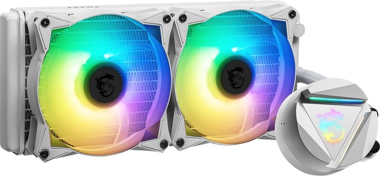MSI MAG CORELIQUID 240R V2 WHITE Beyaz Sıvı İşlemci Soğutucu - 2x120mm ARGB Fan, 78.73 CFM, 2.39 mmH2O, 2000 RPM Fan