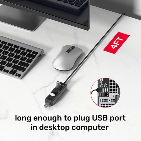 Unitek Y-3089V01 4-in-1 USB-A 5Gbps Hub - 4 Port USB 3.0 Çoklayıcı, 1.2 Metre Kablo, Tak Çalıştır, 5Gbps Aktarım Hızı