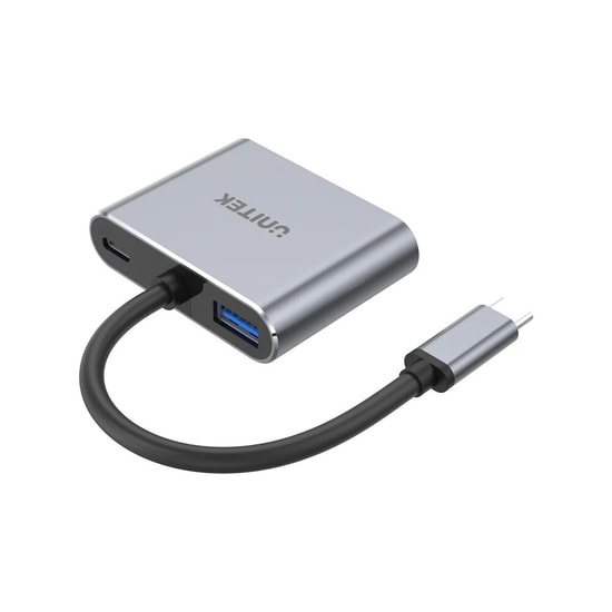 Unitek D1049A 4-in-1 MST USB-C Hub - Multi-Stream Transport Destekli Çoklayıcı, HDMI, USB 3.0, PD Şarj Adaptörü