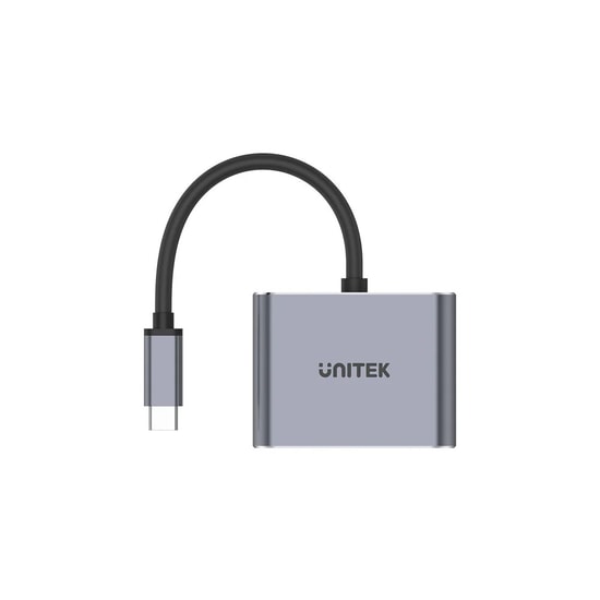 Unitek D1049A 4-in-1 MST USB-C Hub - Multi-Stream Transport Destekli Çoklayıcı, HDMI, USB 3.0, PD Şarj Adaptörü