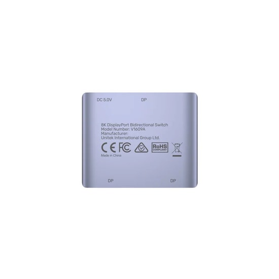 Unitek V1609A 8K 60Hz DisplayPort Çift Yönlü Switch - Ultra HD Görüntü Aktarıcı, Bi-Directional DP Seçici Anahtar