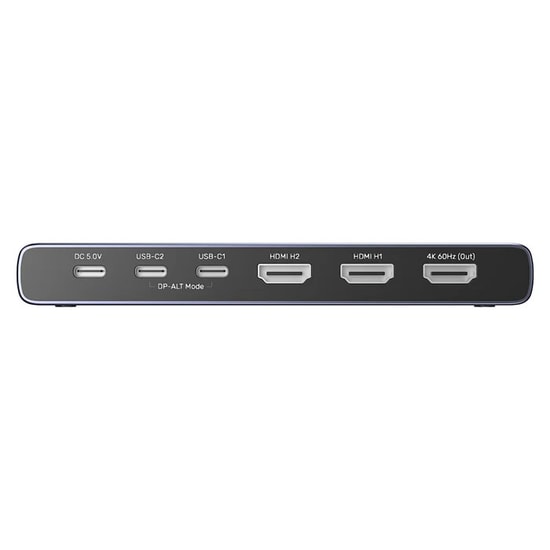 Unitek V1313AGY01-EU 4K HDMI USB-C Switch 4in1 Out - Çok Fonksiyonlu Görüntü Aktarıcı, USB-C Destekli HDMI Seçici