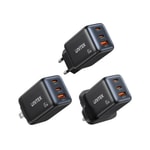Unitek P1130ABK01-EU 65W GaN Şarj İstasyonu - 65W Max Güç, GaN Teknolojisi, Hızlı Şarj Adaptörü (Siyah/EU)