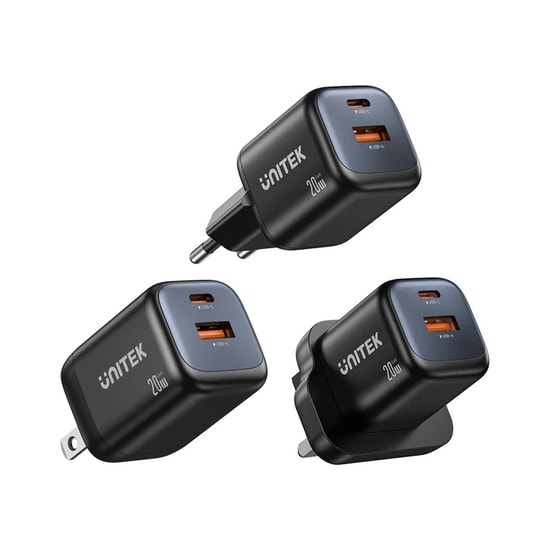 Unitek P1128ABK01-EU 20W Hızlı Şarj Cihazı Adaptörü - PD Destekli, Kompakt Tasarım, CE Sertifikalı, Güvenli Şarj
