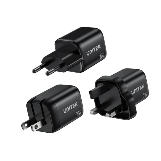 Unitek P1128ABK01-EU 20W Hızlı Şarj Cihazı Adaptörü - PD Destekli, Kompakt Tasarım, CE Sertifikalı, Güvenli Şarj