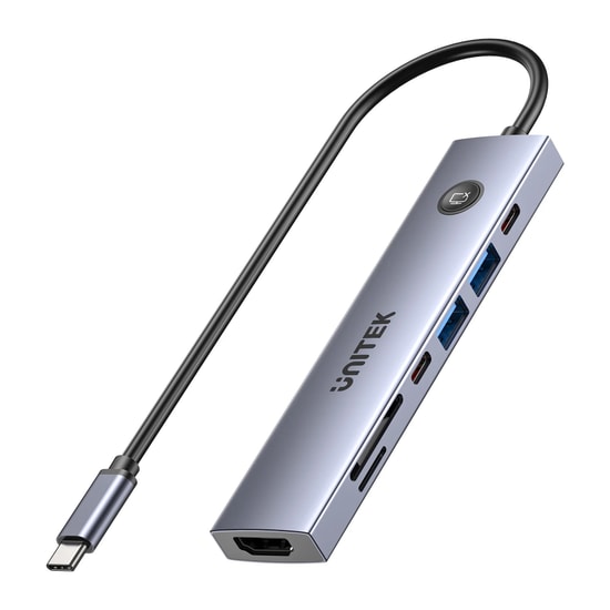 Unitek H1124AGY01 uHub S7 Pro 7-in-1 USB-C Hub - 5Gbps Aktarım Hızı, Çoklayıcı, 15cm Kablo, RoHS ve CE Sertifikalı