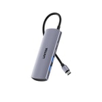 Unitek H1112DGY01 uHub Q4 4-in-1 USB-C Hub - 10Gbps Veri Aktarım Hızı, Çoklayıcı, 30cm Kablo, Kompakt Tasarım