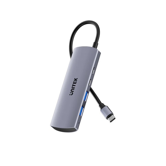 Unitek H1112DGY01 uHub Q4 4-in-1 USB-C Hub - 10Gbps Veri Aktarım Hızı, Çoklayıcı, 30cm Kablo, Kompakt Tasarım