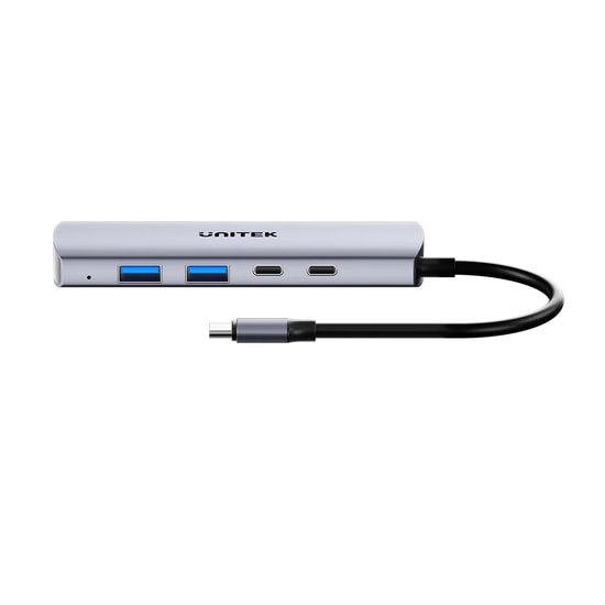 Unitek H1112DGY01 uHub Q4 4-in-1 USB-C Hub - 10Gbps Veri Aktarım Hızı, Çoklayıcı, 30cm Kablo, Kompakt Tasarım
