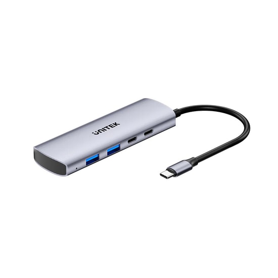 Unitek H1112DGY01 uHub Q4 4-in-1 USB-C Hub - 10Gbps Veri Aktarım Hızı, Çoklayıcı, 30cm Kablo, Kompakt Tasarım