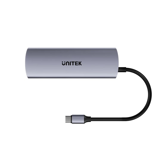 Unitek H1112DGY01 uHub Q4 4-in-1 USB-C Hub - 10Gbps Veri Aktarım Hızı, Çoklayıcı, 30cm Kablo, Kompakt Tasarım