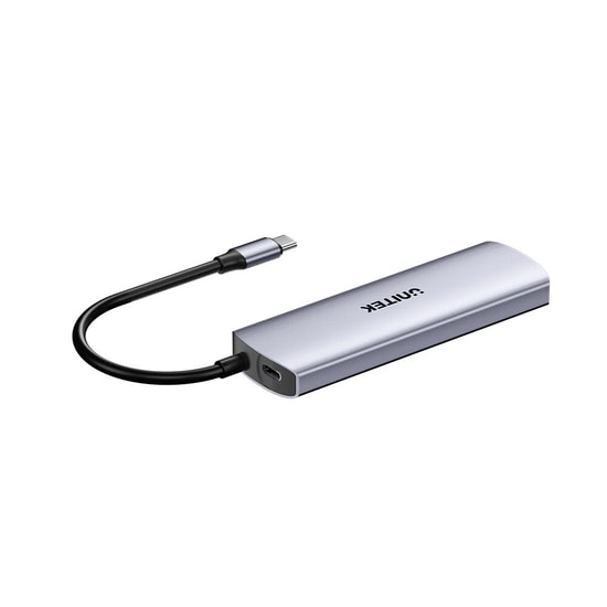 Unitek H1112DGY01 uHub Q4 4-in-1 USB-C Hub - 10Gbps Veri Aktarım Hızı, Çoklayıcı, 30cm Kablo, Kompakt Tasarım