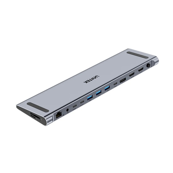 Unitek D1106AGY01 uHub 15+ USB-C 4K Bağlantı İstasyonu - Üçlü 4K Ekran, 100W PD Şarj, 10Gbps Veri, Dual Host Control