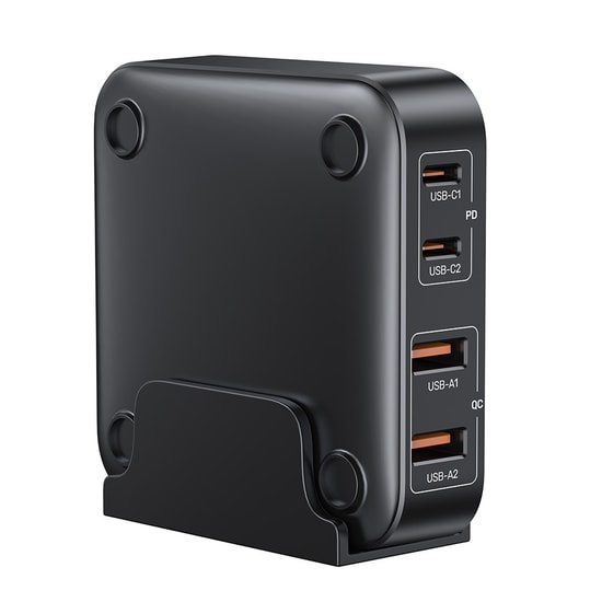 Unitek P1229ABK 100W GaN Masaüstü Şarj İstasyonu (Siyah) - 100W Güç, 4 Port (USB-C+USB-A), Hızlı Şarj, GaN Teknolojisi