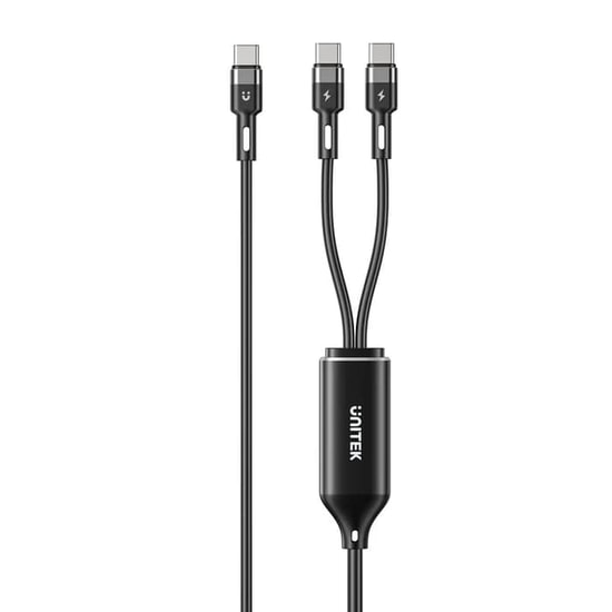 Unitek C14146ABK01-1.8M 2in1 Power Delivery 100W Hızlı Şarj Kablosu - 1.8 Metre, Type-C to Type-C, Akıllı Güç Dağıtımı