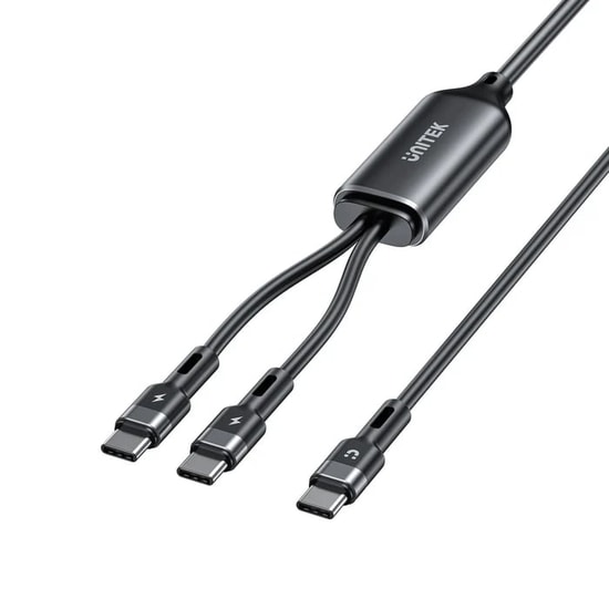 Unitek C14146ABK01-1.8M 2in1 Power Delivery 100W Hızlı Şarj Kablosu - 1.8 Metre, Type-C to Type-C, Akıllı Güç Dağıtımı