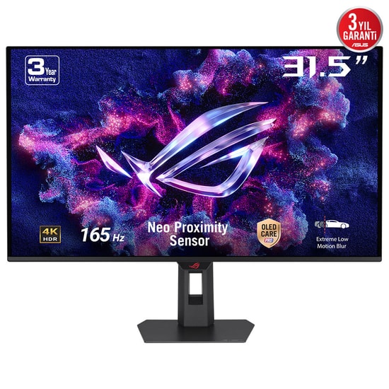 Asus ROG Strix XG32UCDS 31.5" 165Hz 0.03ms 4K UHD QD-OLED Oyuncu Monitörü - HDR400, G-Sync, USB-C, Neo Sensör