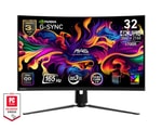 MSI MAG 321CUP QD-OLED 31.5" 165Hz 0.03ms 4K UHD Curved Oyuncu Monitörü - 3840x2160, 1700R, HDMI 2.1, DP, Type-C PD