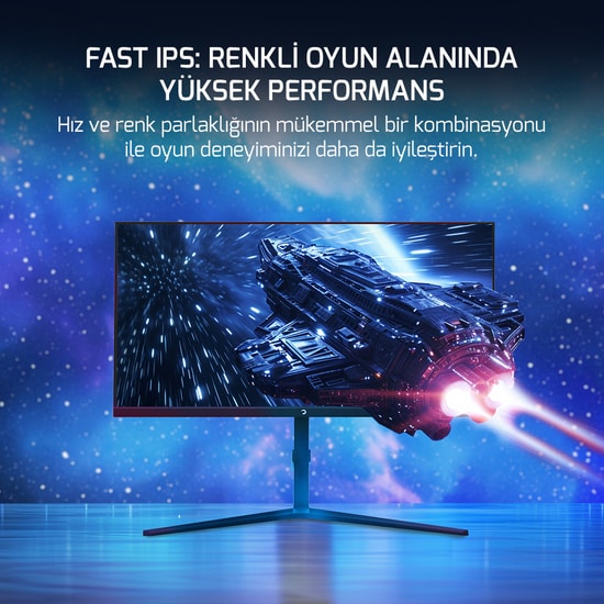 Gamepower Rapid 27" 1ms 360Hz Flat RGB Pivot Gaming Monitör (RAPID-27-360HZ) - FHD IPS, HDR10, Hoparlör, Adaptif Sync