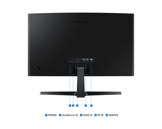 Samsung 24" Essential S3 LS24D366GAUXUF FHD Curved Monitör - 100Hz, 4ms, VA Panel, HDMI, VGA, 1800R, Vesa Uyumluluğu
