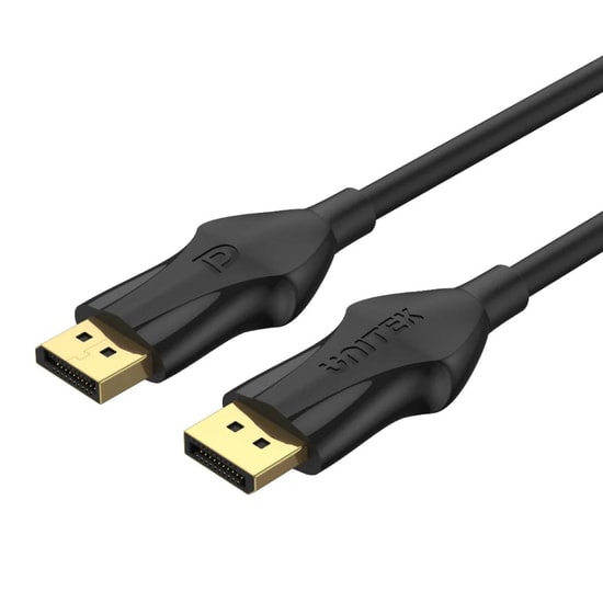 Unitek C1624BK-2M 2 Metre 8K 60Hz DisplayPort 1.4 Kablo - 32.4Gbps, HDR, DSC 1.2, Altın Kaplama, 4K 144Hz Destekli