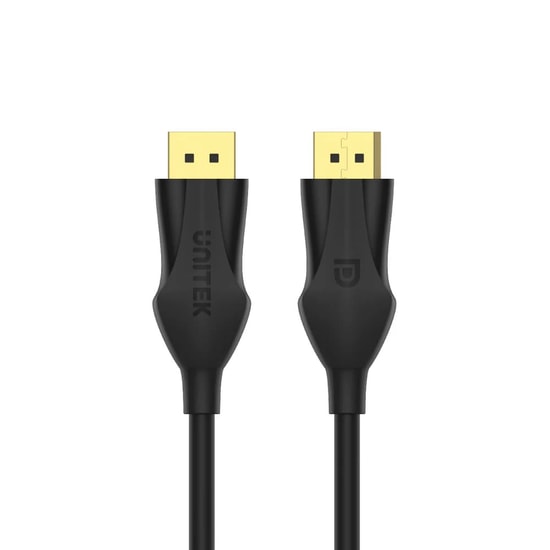 Unitek C1624BK-2M 2 Metre 8K 60Hz DisplayPort 1.4 Kablo - 32.4Gbps, HDR, DSC 1.2, Altın Kaplama, 4K 144Hz Destekli