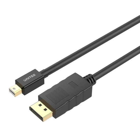 Unitek Y-C611BK 2 Metre Mini DisplayPort to DisplayPort Kablo - 4K 60Hz, Altın Kaplama Uç, DP 1.2 Görüntü Aktarımı
